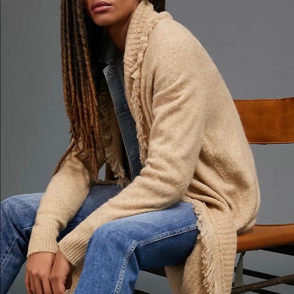 Anthropologie Blue Cardigan Sweater, Size Large - Picture 10 of 13